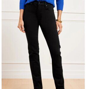 Talbots High Waist Straight Leg Black Corduroy 8 Petite